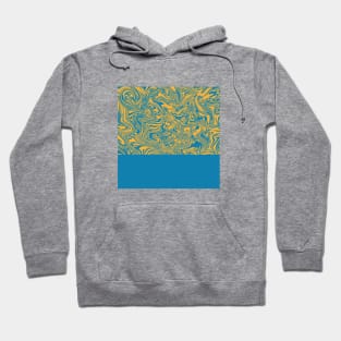 Liquid Swirl - Hawaiian Surf Blue and Citrus Yellow Hoodie